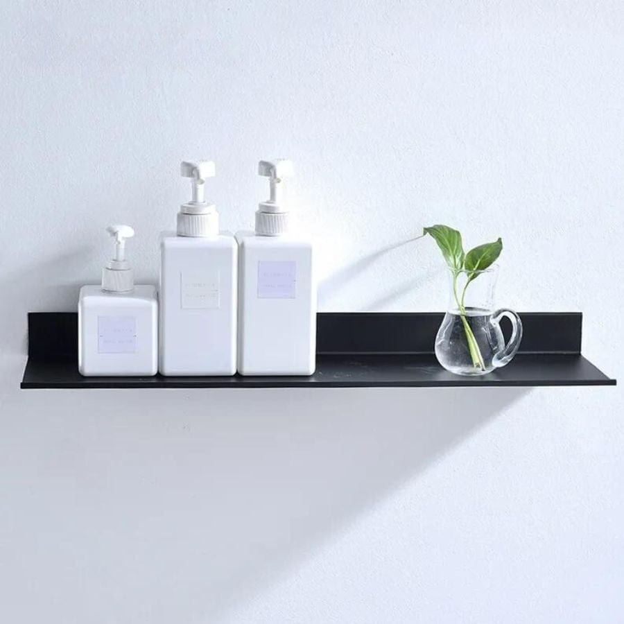Étagère de douche extra plate noire