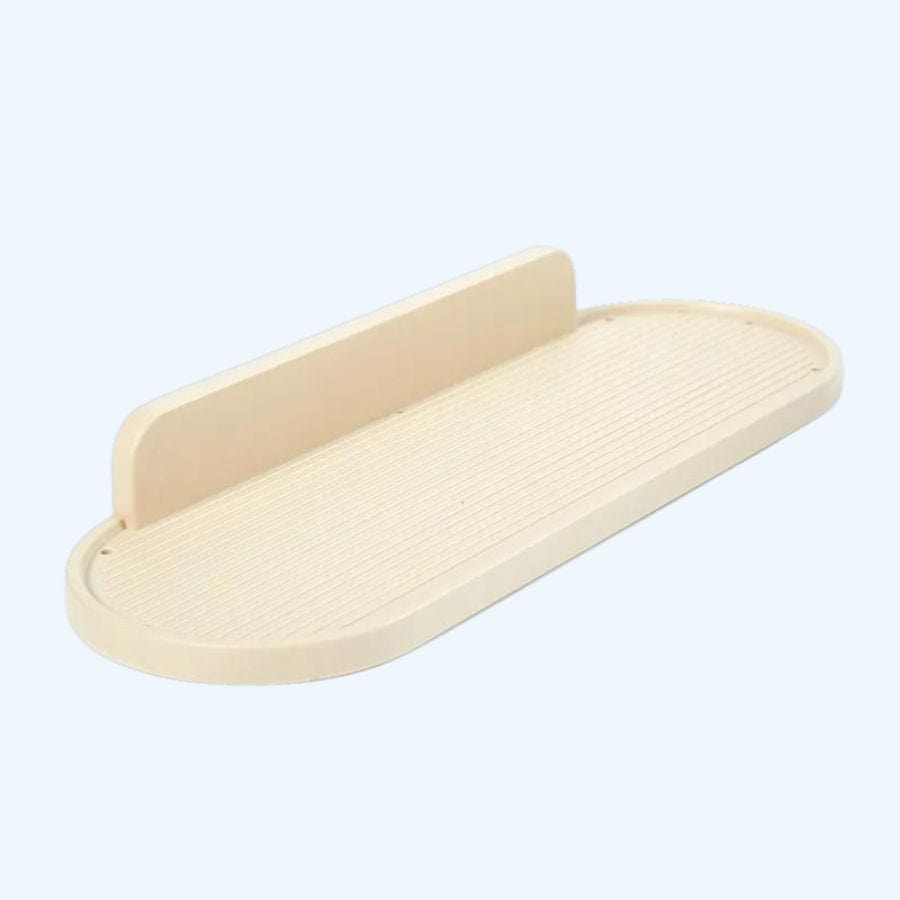 Étagère de douche plate et ovale Crème