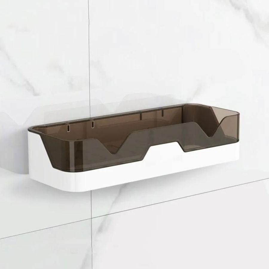 Étagère de douche transparente Brun