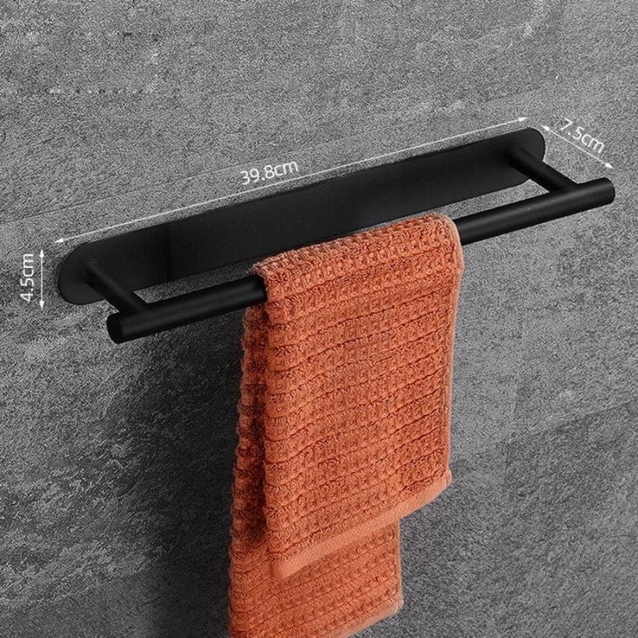 Porte-serviettes au design arrondi Noir