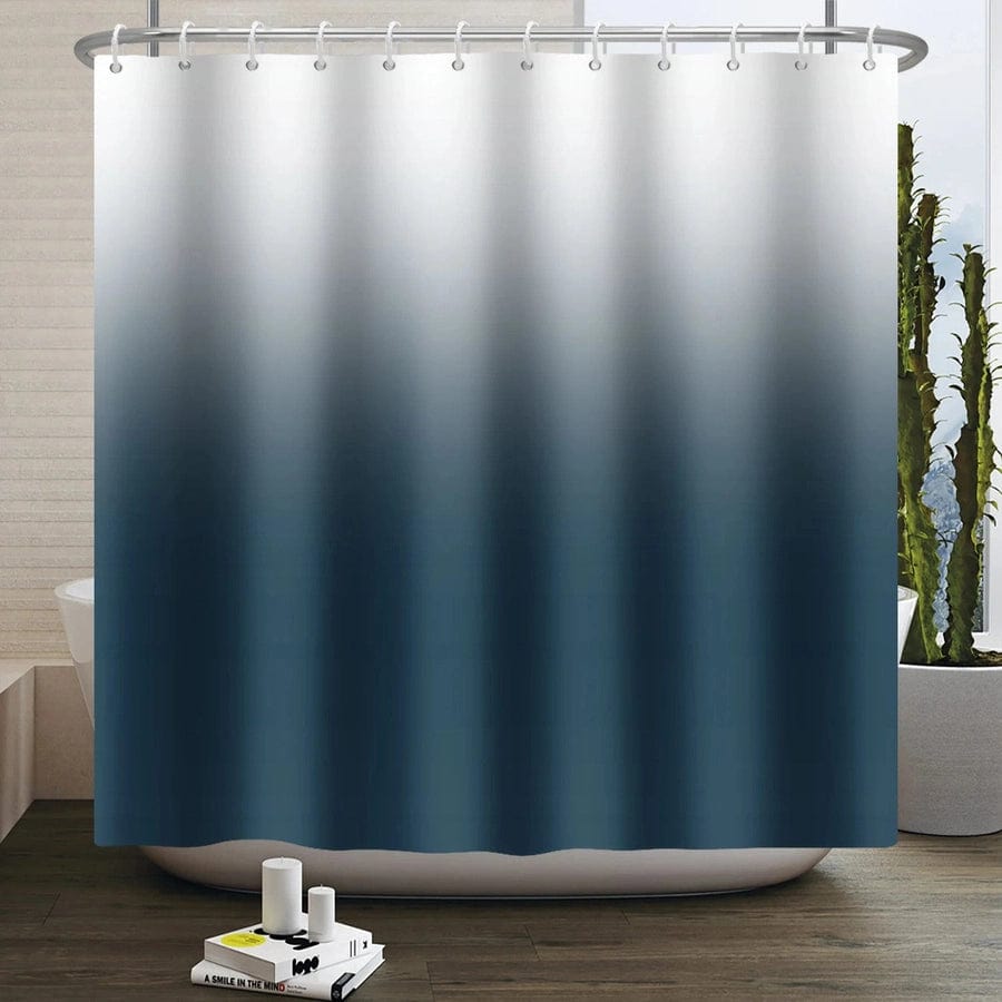 rideau de douche dégradé bleu marine | EscaleDouche