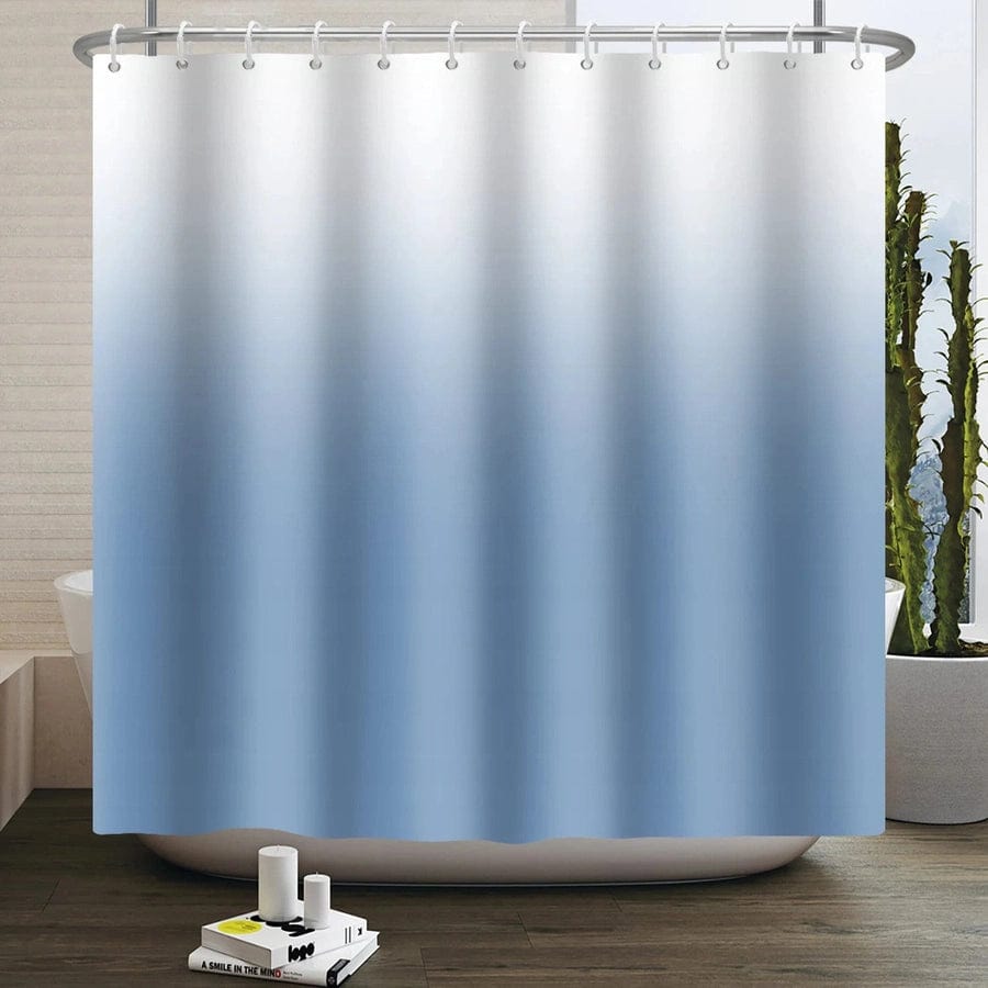 rideau de douche ombré bleu | EscaleDouche