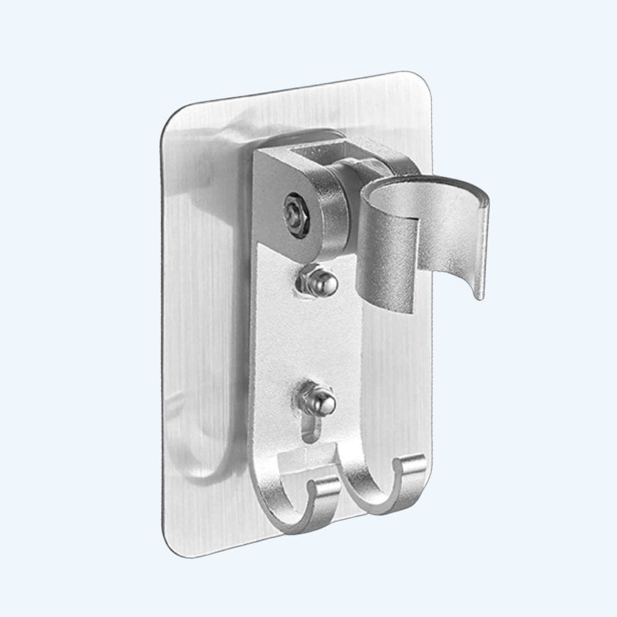 Support de pommeau de douche avec crochets et ajustable Chrome