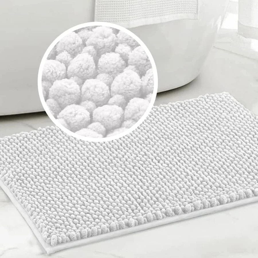 Tapis de bain ultra absorbant | Escale Douche Blanc / 40cm x 60cm