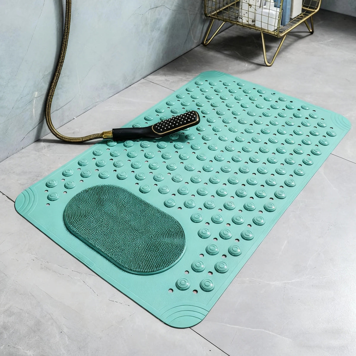 Tapis de bain antidérapant avec zone de massage