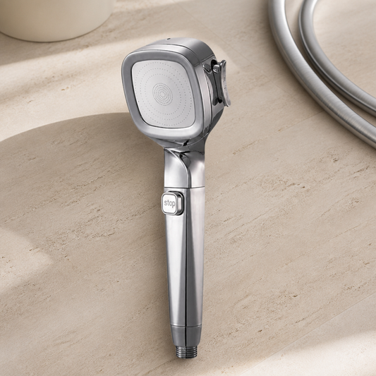 Pommeau de douche carré quatre modes  Chrome
