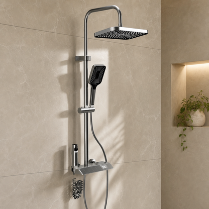 Colonne de douche mitigeur thermostatique style piano