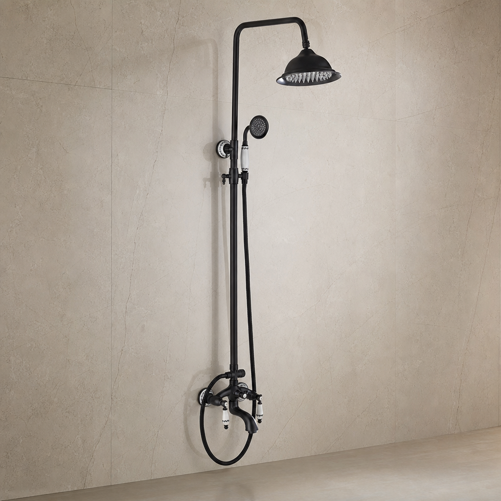 Colonne de douche noire vintage  Noir