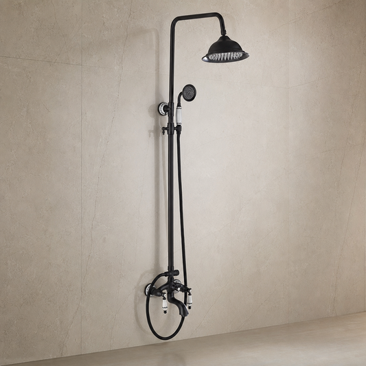 Colonne de douche noire vintage  Noir