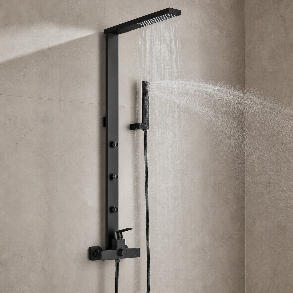 Colonne de douche hydromassante Noir