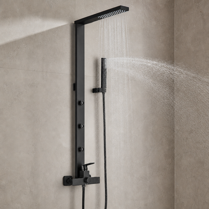 Colonne de douche hydromassante Noir