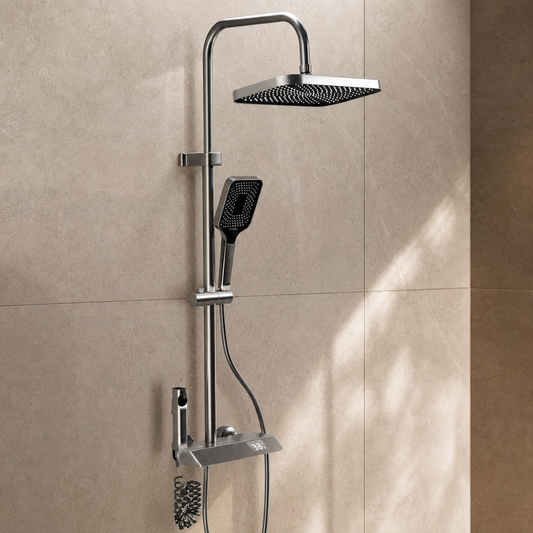 Colonne de douche mitigeur thermostatique style piano