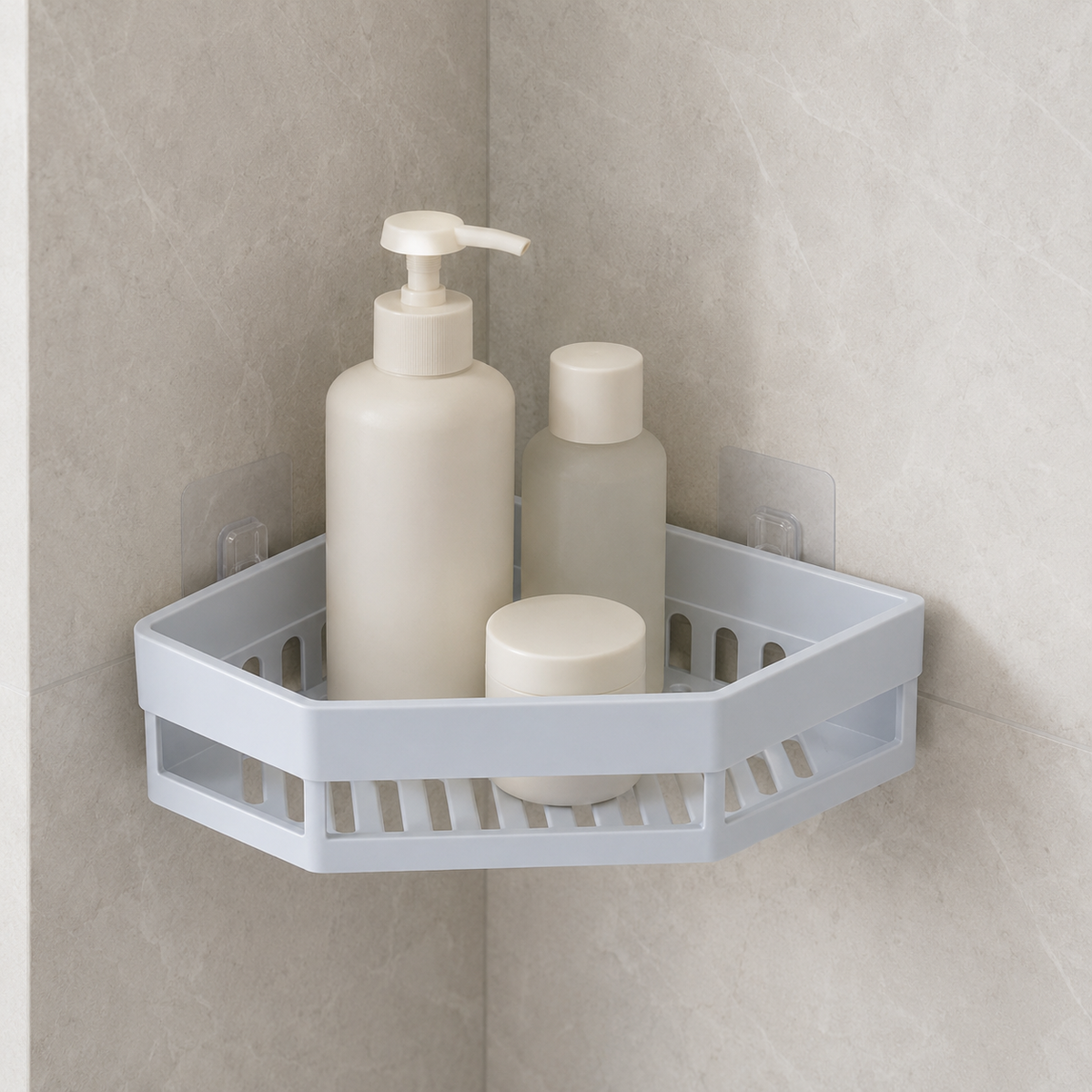 Étagère de douche d’angle style panier