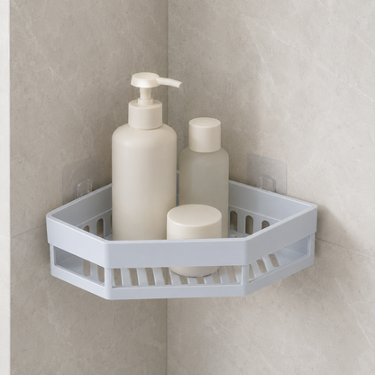 Étagère de douche d’angle style panier