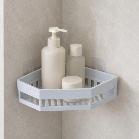 Étagère de douche d’angle style panier