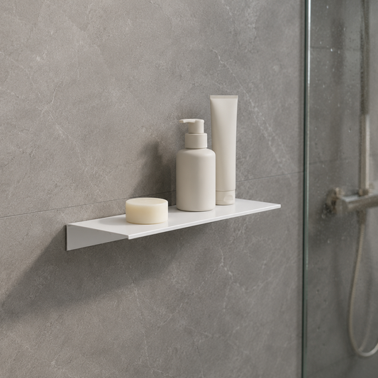 Étagère de douche blanche minimaliste