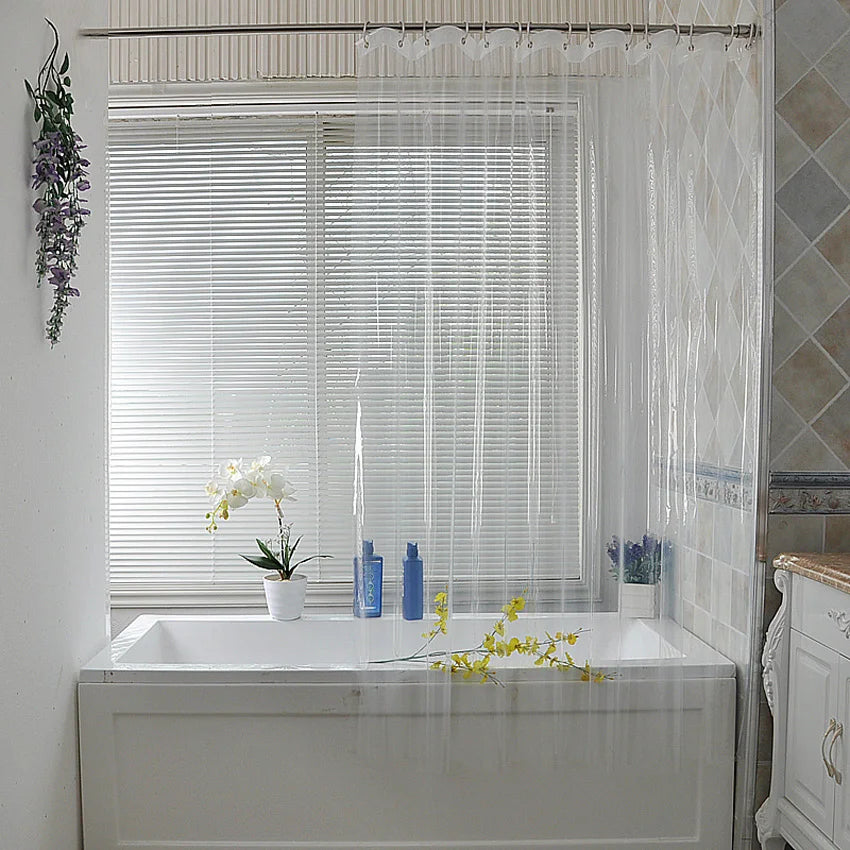Rideau de douche transparent classique