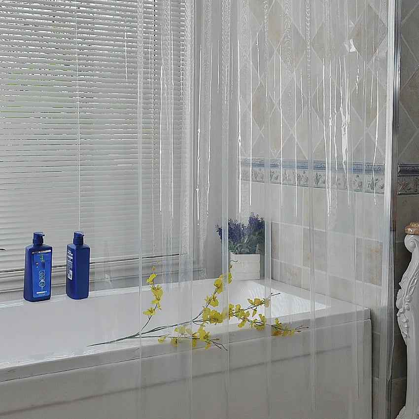 Rideau de douche transparent classique