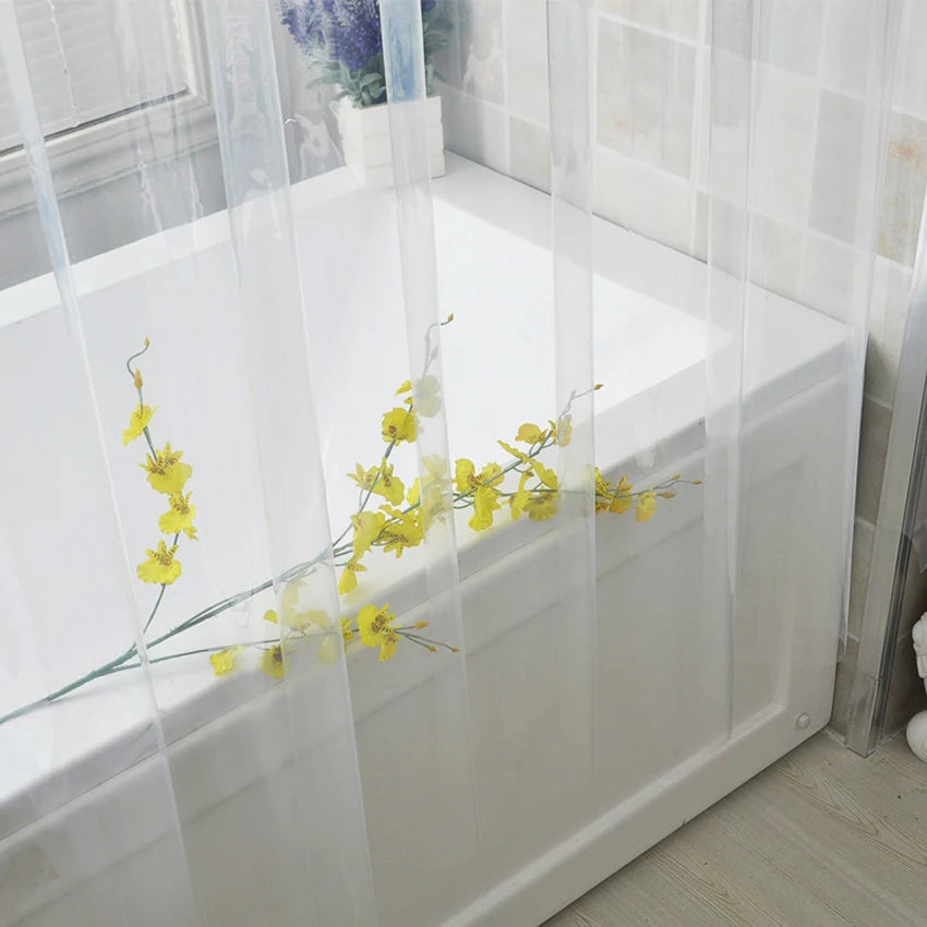 Rideau de douche transparent classique