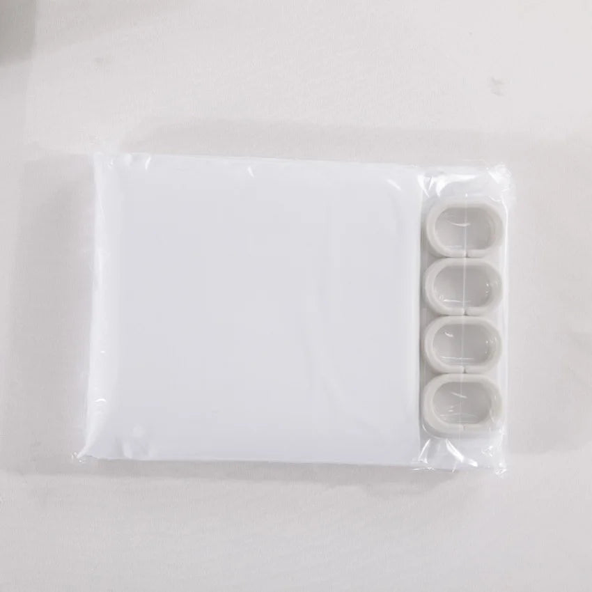Rideau de douche blanc opaque