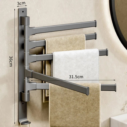 Porte-serviettes rotatif gris | Escale Douche