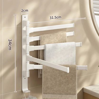Porte-serviettes rotatif blanc | Escale Douche