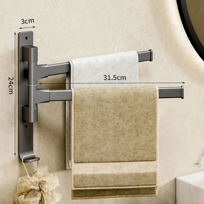 Porte-serviettes rotatif gris | Escale Douche