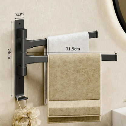 Porte-serviettes rotatif noir | Escale Douche