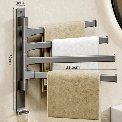Porte-serviettes rotatif gris | Escale Douche