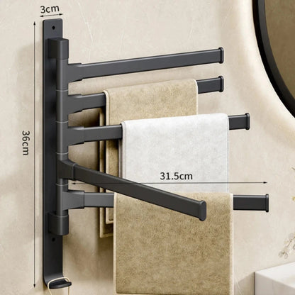 Porte-serviettes rotatif noir | Escale Douche