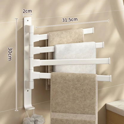 Porte-serviettes rotatif blanc | Escale Douche