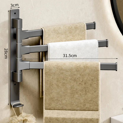 Porte-serviettes rotatif gris | Escale Douche