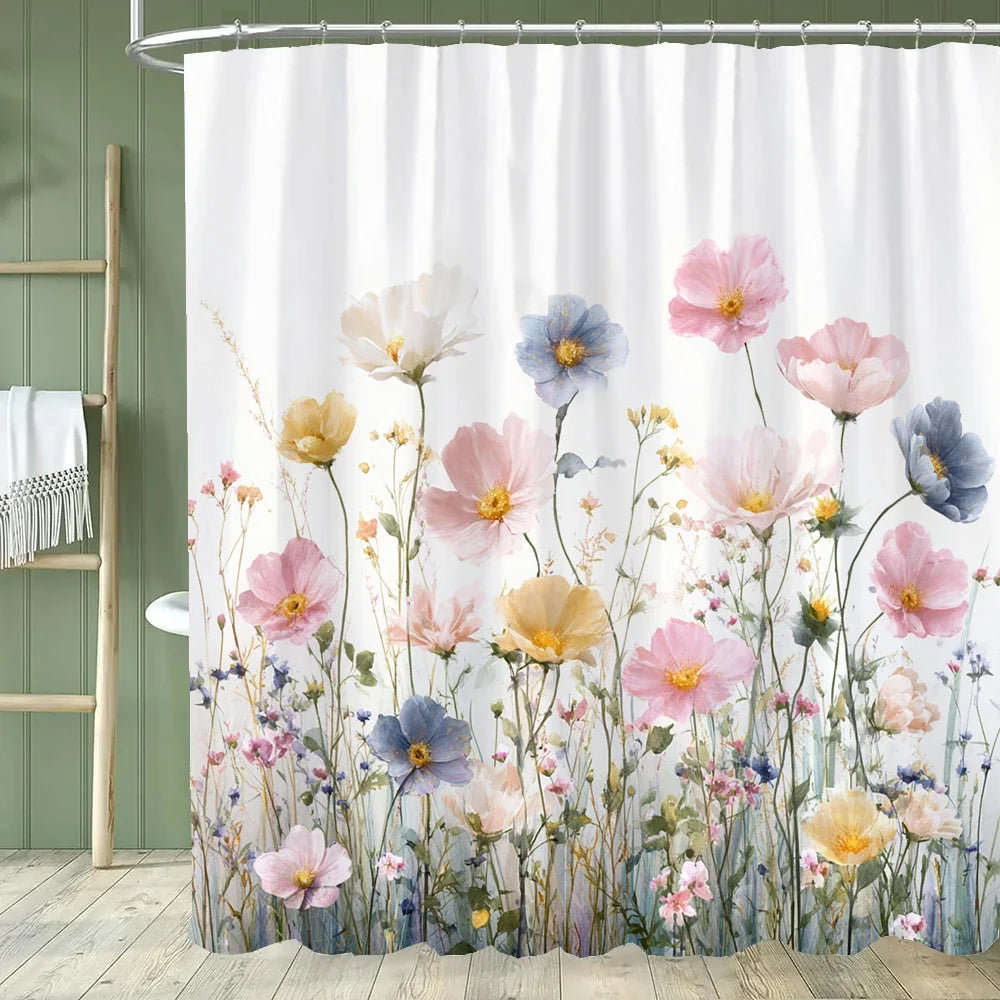 Rideau de douche fleurs sauvages