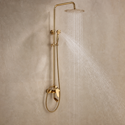 Colonne de douche dorée vintage Doré