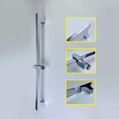 Barre de douche design carré Chrome