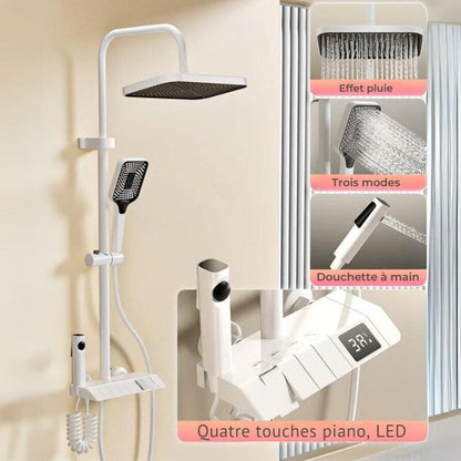 Colonne de douche mitigeur thermostatique style piano