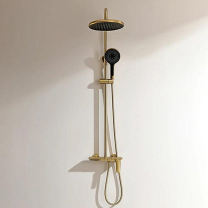 Colonne de douche design minimaliste Doré