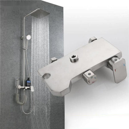 Colonne de douche en inox brossé Inox brossé