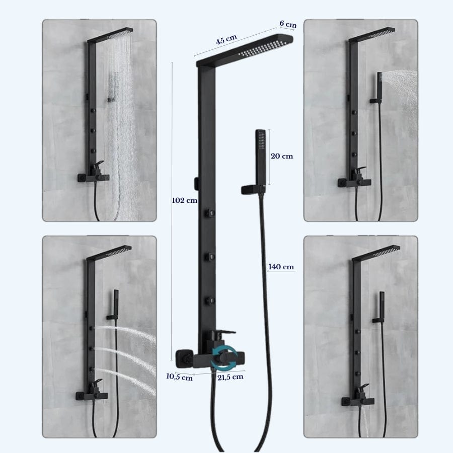 Colonne de douche hydromassante