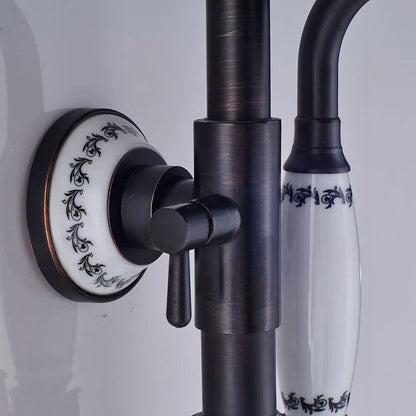 Colonne de douche noire vintage  Noir
