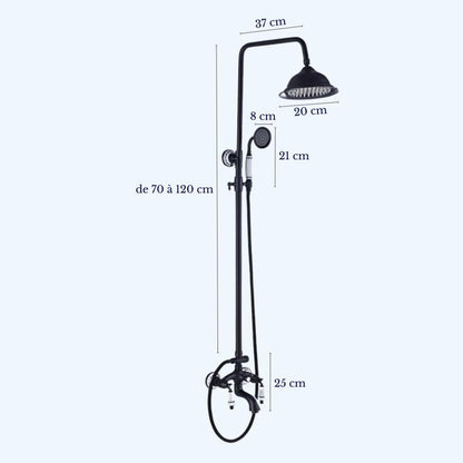 Colonne de douche noire vintage  Noir