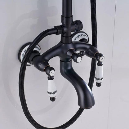 Colonne de douche noire vintage  Noir