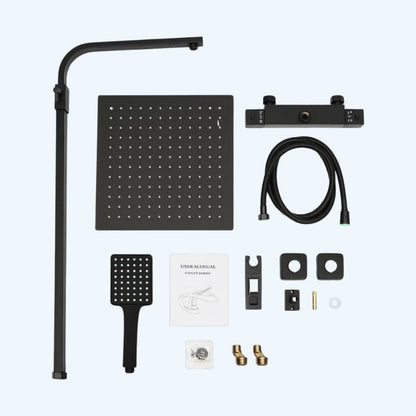 Colonne de douche thermostatique au design chic Noir