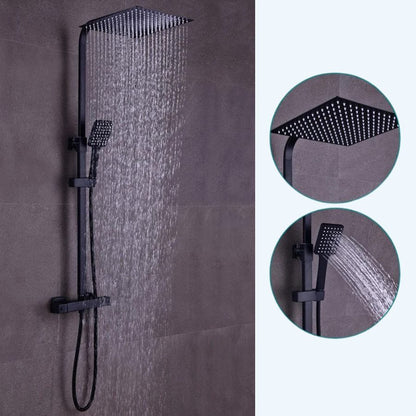 Colonne de douche thermostatique au design chic Noir