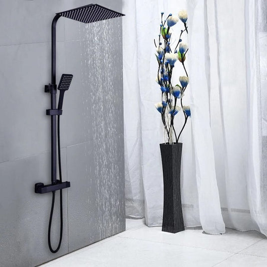 Colonne de douche thermostatique au design chic Noir