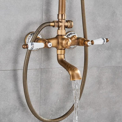 Colonne de douche vintage Bronze brossé