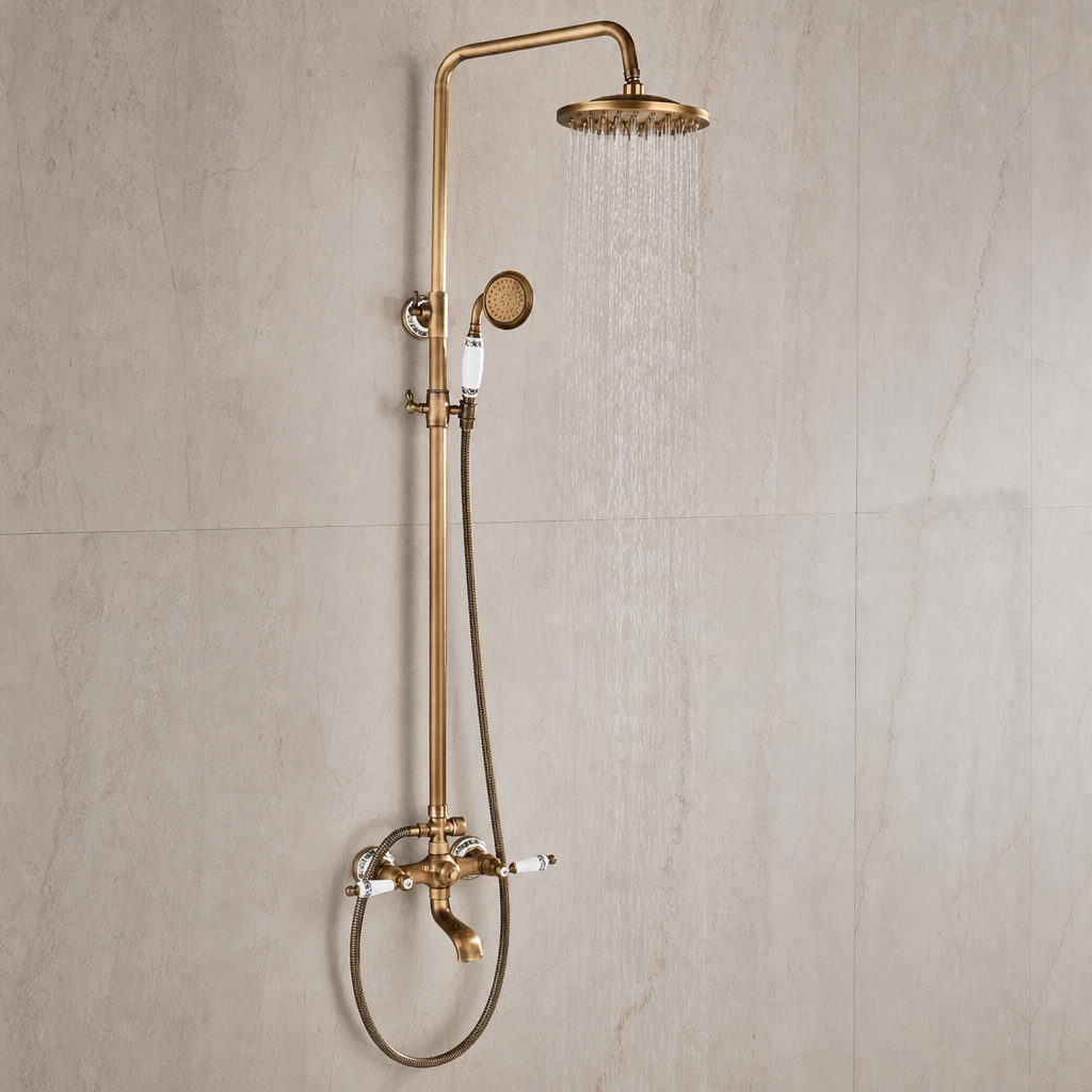 Colonne de douche vintage Bronze brossé