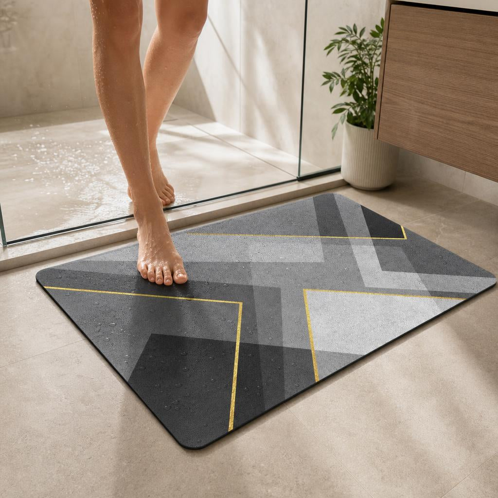 Tapis de bain design géométrique "triangle"