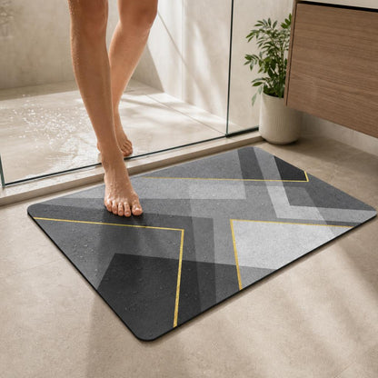 Tapis de bain design géométrique "triangle"