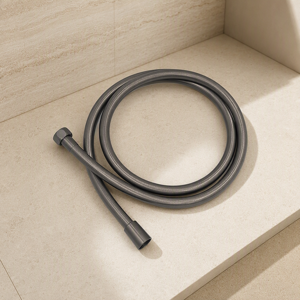 Flexible de douche en PVC gris Gris